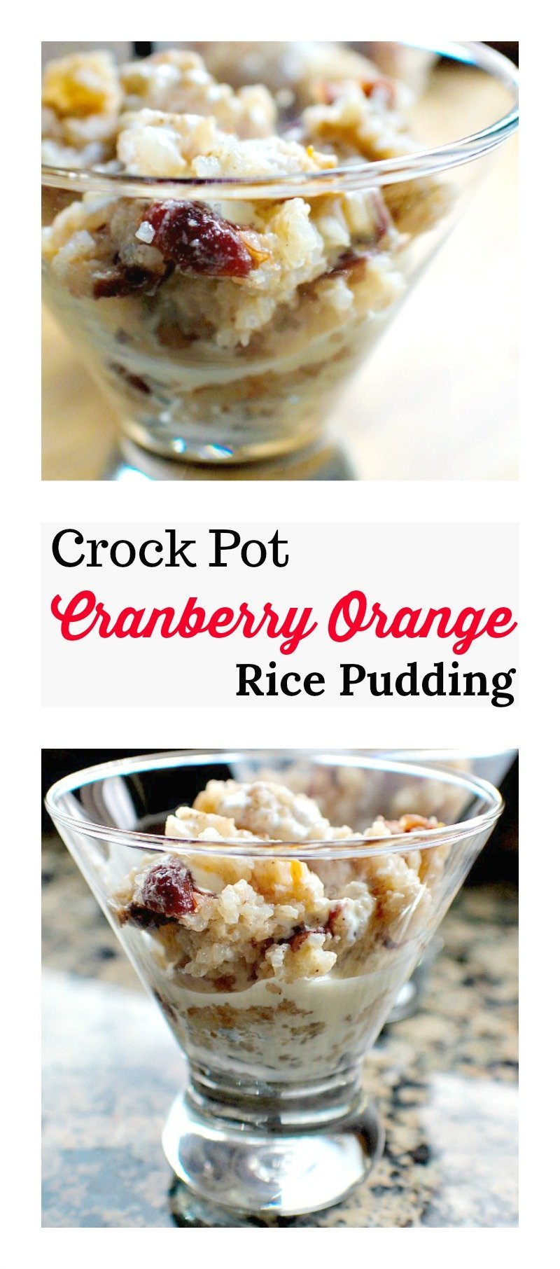 Crock Pot Cranberry Orange Rice Pudding | A Cork, Fork, & Passport