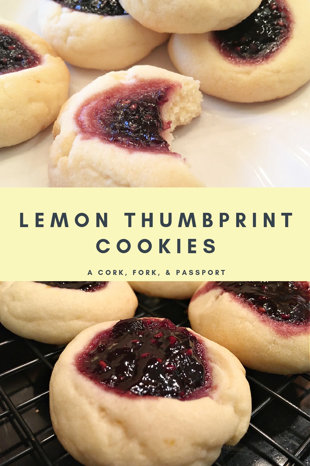 Amazing Lemon Thumbprint Cookies | A Cork, Fork, & Passport