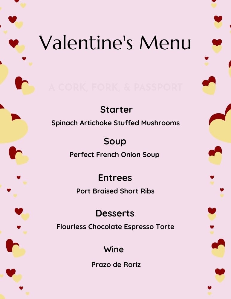 4 Course Meal Menu Template