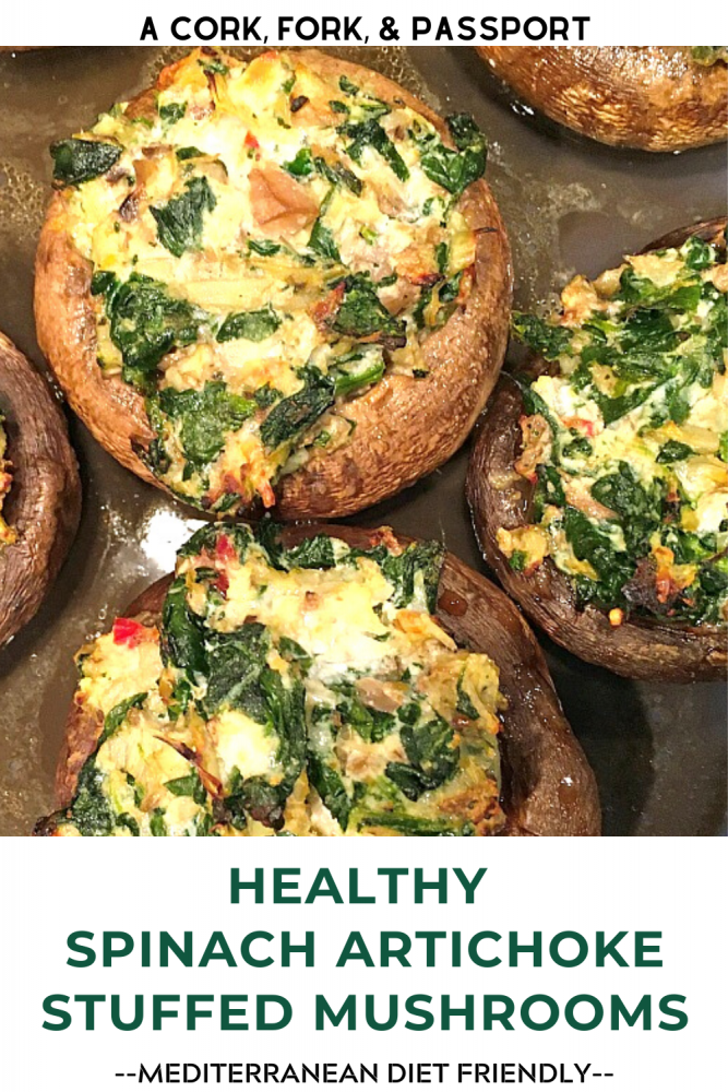 Healthy Spinach Artichoke Ricotta Stuffed Mushrooms1