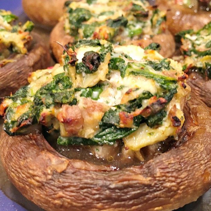 Healthy Spinach Artichoke Stuffed Mushrooms5