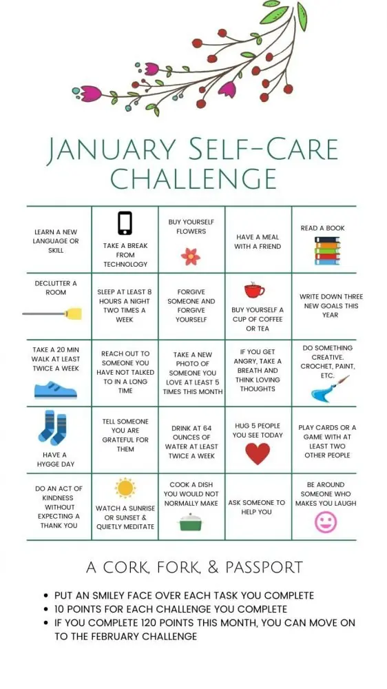 January Self Care Challenge for Women 5 January Self Care Challenge for Women3