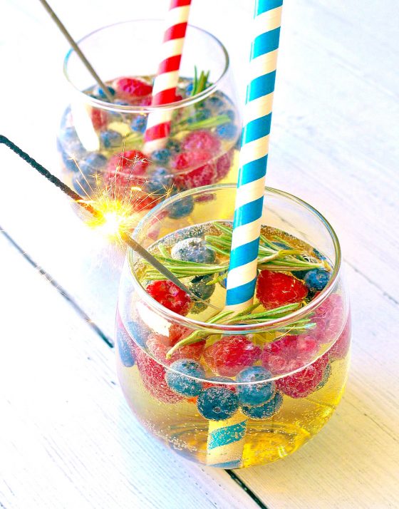 Red, White, & Blueberry Wine Spritzer A Cork, Fork, & Passport